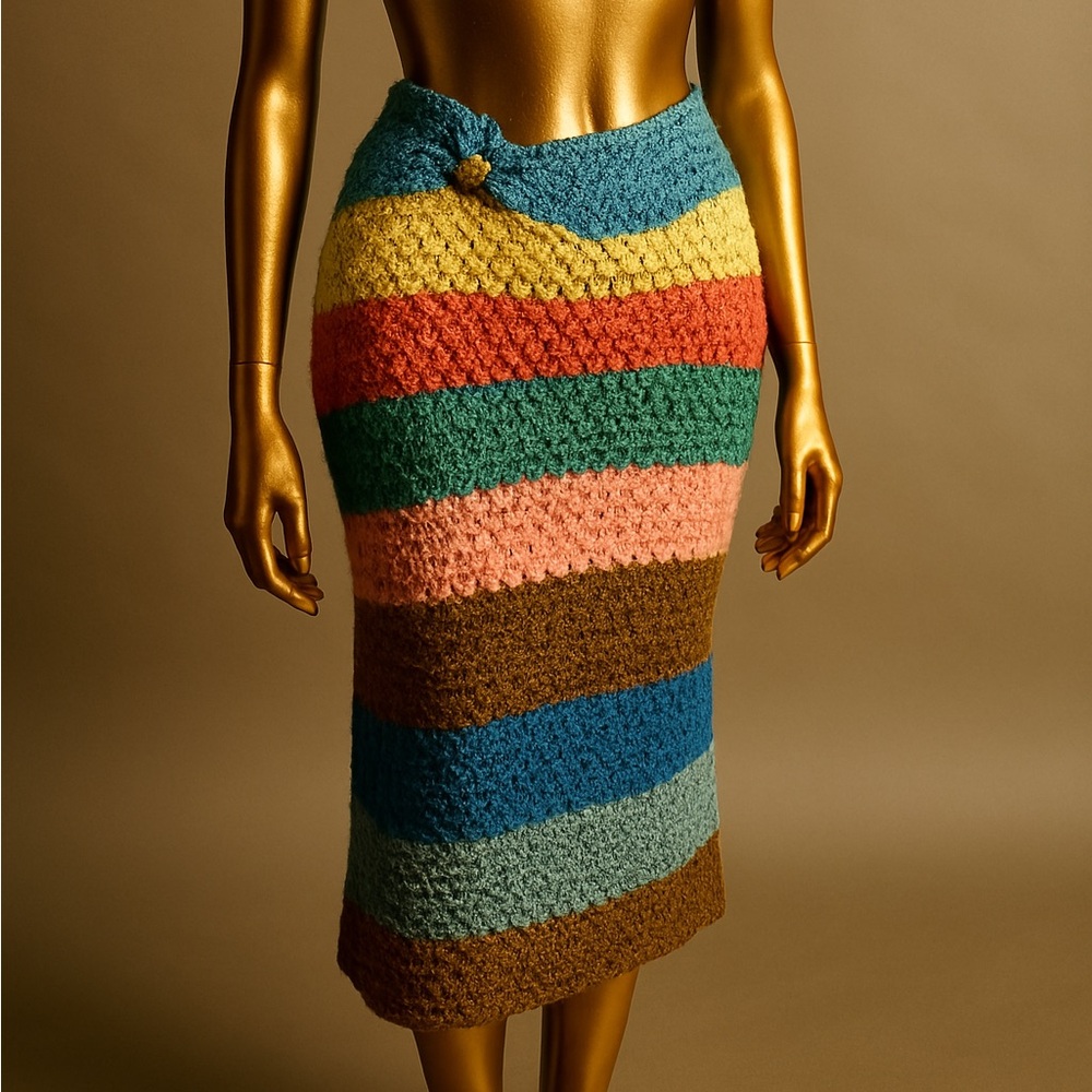 Knit Wrap Resort Skirt OS
